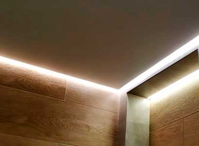 Теневой потолок с подсветкой